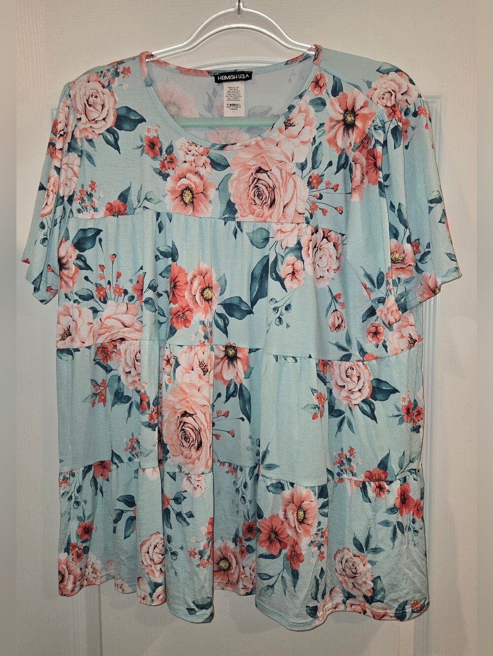 Womens Floral Babydoll Style Top Size-Large